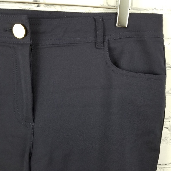 ELLOQUENT | blue stretch work pant - Picture 4 of 7